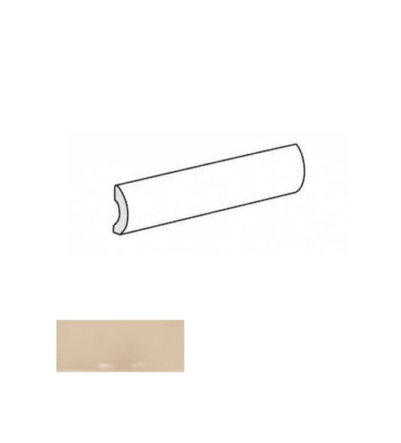 Equipe Manacor Pencil Bullnose Beige Argile 3x20