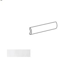 Equipe Tribeca Pencil Bullnose Gypsum White 3x20