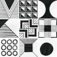 Equipe Caprice Deco Patchwork B&W 20x20