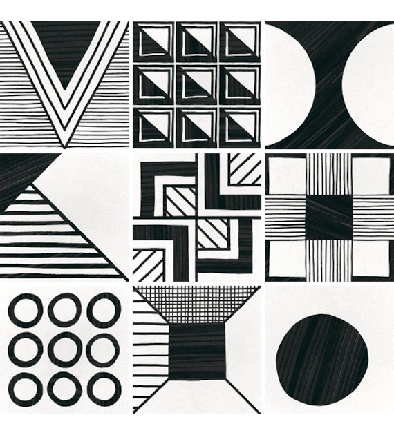 Equipe Caprice Deco Patchwork B&W 20x20
