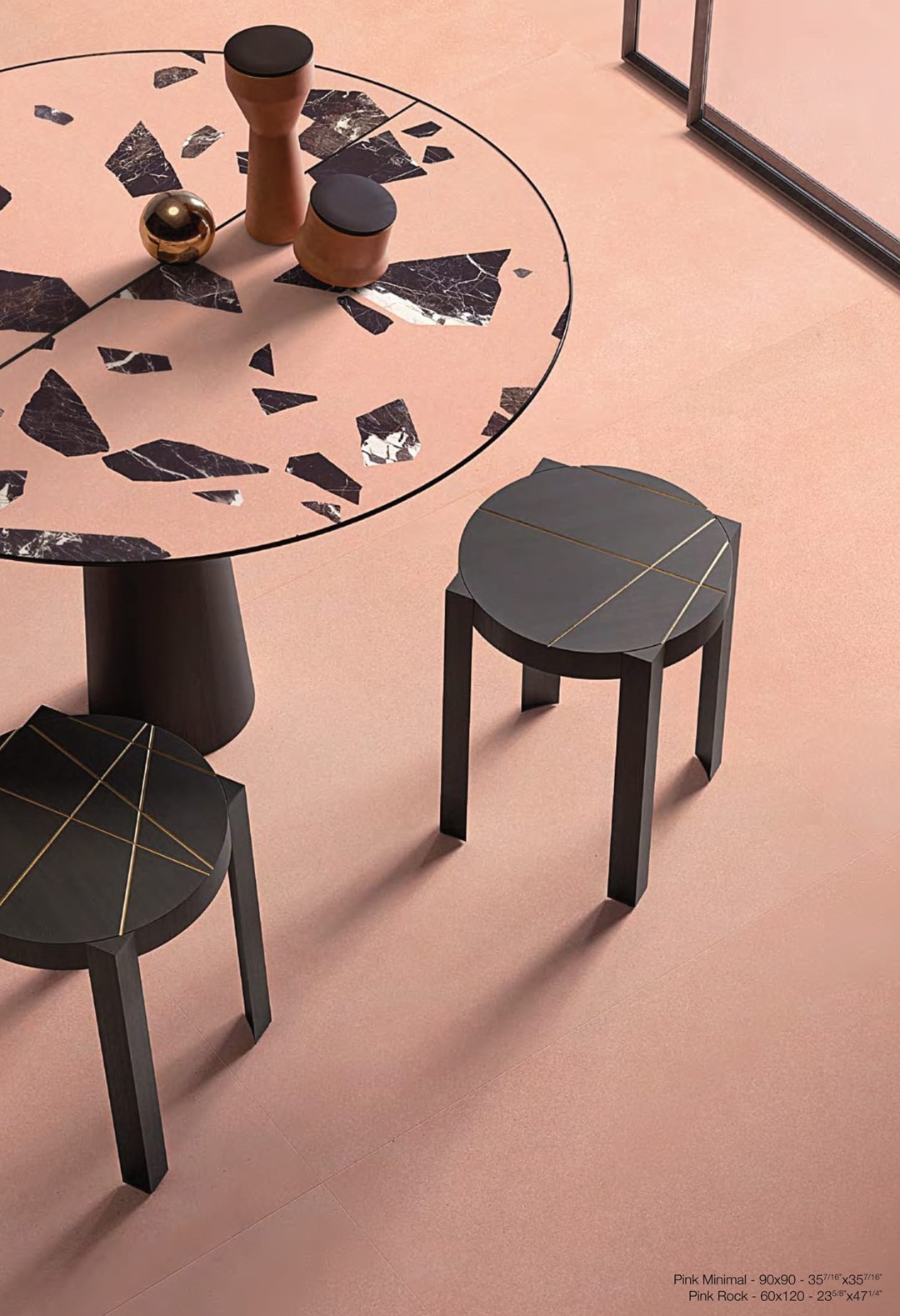 *Emil Medley Pink Minimal 60x60** Mat lastryko