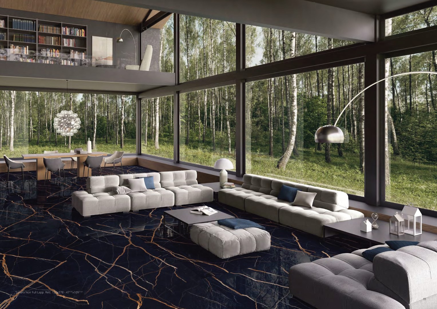 Emil Unique Marble Marmo Sahara Noir 120x278 Lap