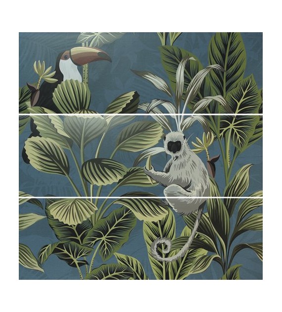 Ape Decor Set(3) DEF Toucan Blue 40x120 Mat