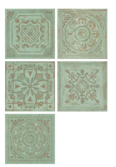 *Aparici Gatsby Green Tin 20x20