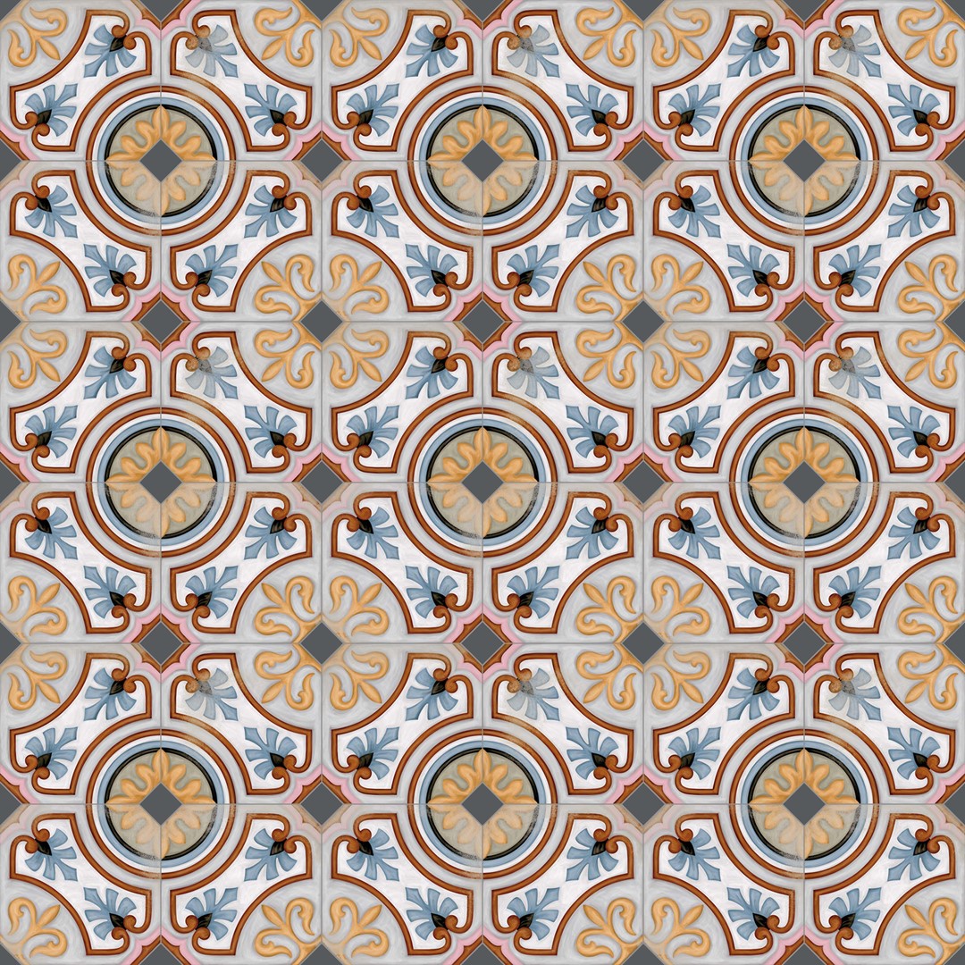 Vives Octogono Diglas Multicolor 20x20