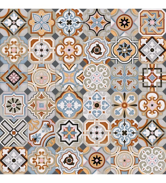 *Vives Octogono Musichalls Multicolor 20x20