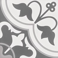 7WoW Tradition Decor Grey (1) 18,5x18,5 Mat