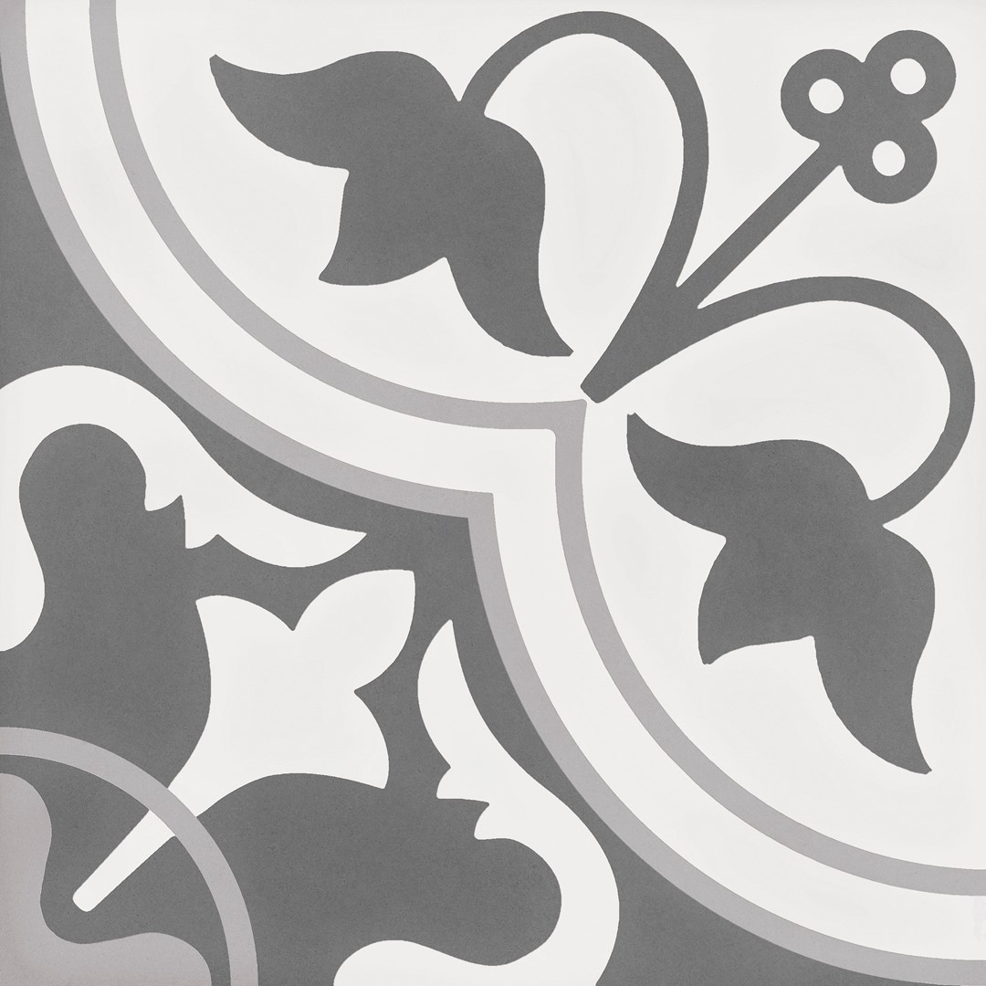 7WoW Tradition Decor Grey (1) 18,5x18,5 Mat