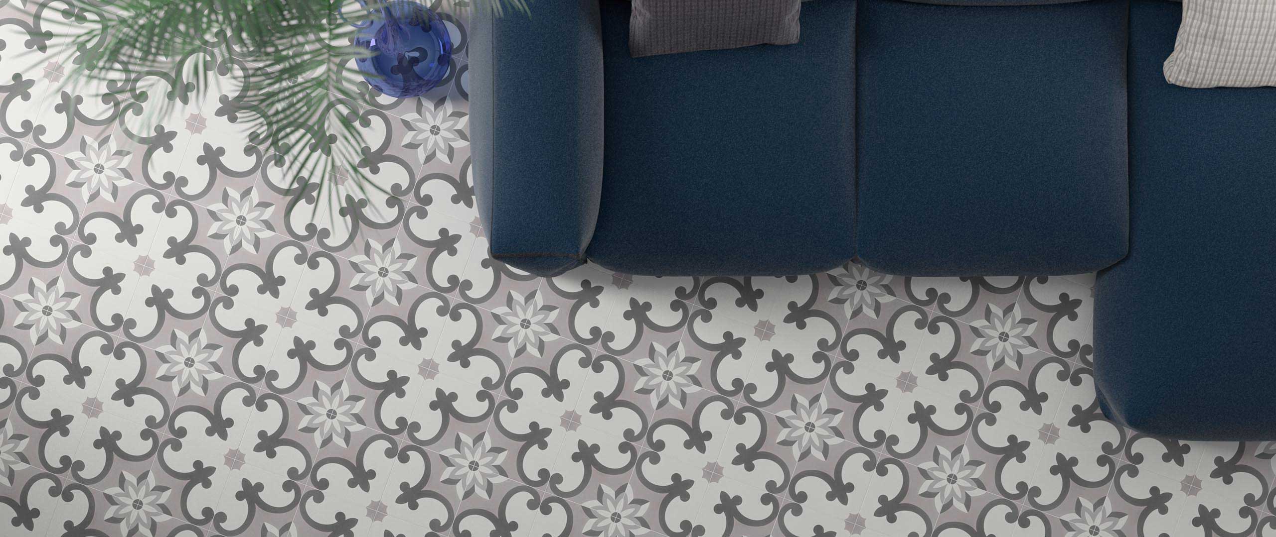 7WoW Tradition Decor Grey (2) 18,5x18,5 Mat